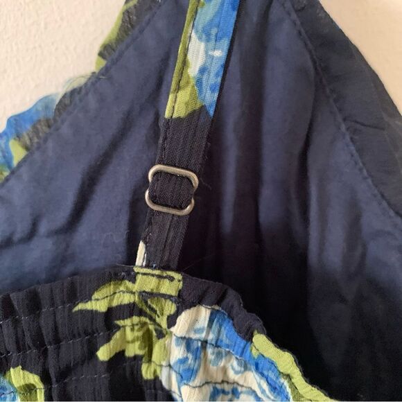 Abercrombie & Fitch Blue Floral Ruffle Spagetti Strap Mini‎ Dress - Picture 6 of 11